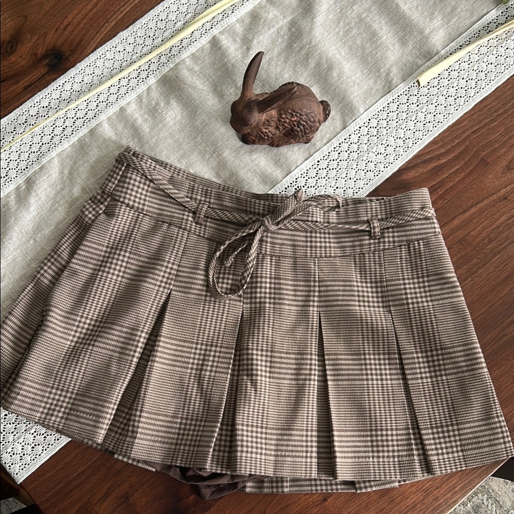 Plaid Brown Women's Skirt